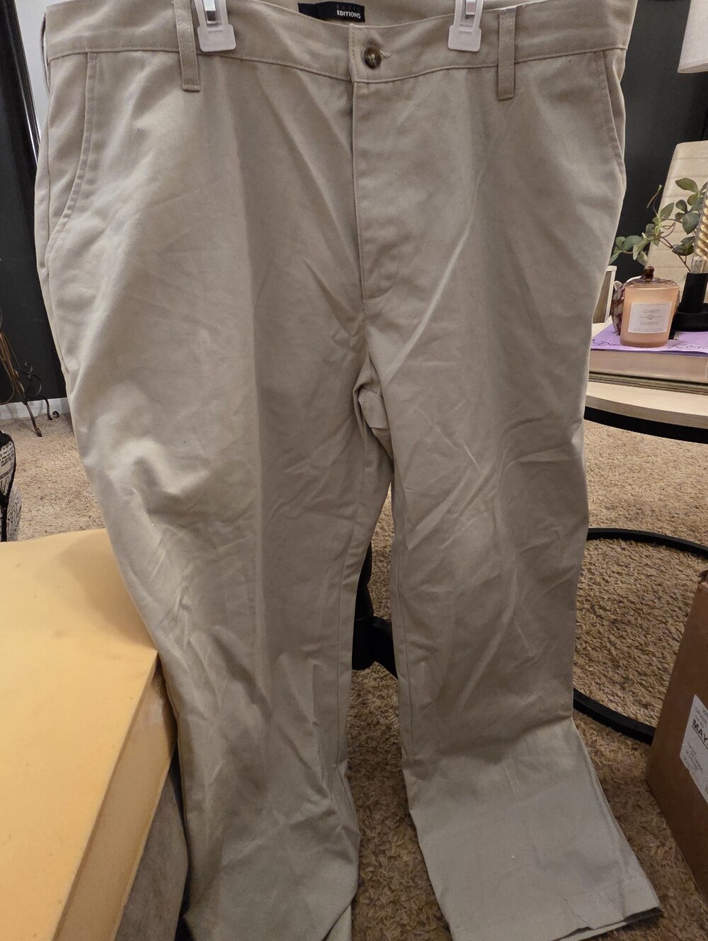 Basic Editions Men's Tan Chino Pants